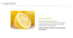 MIZON Vita Lemon Peeling Gel helps refine pores for a smoother surface.