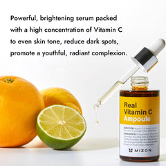 MIZON Real Vitamin C Ampoule 19 percent label highlights potency.