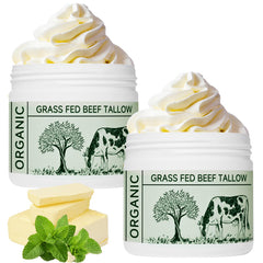 MKzea Beef Tallow two-pack unscented jar for dry skin