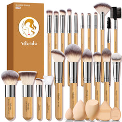 Mlemle makeup brush set 21 pcs offers comprehensive tools for flawless application.