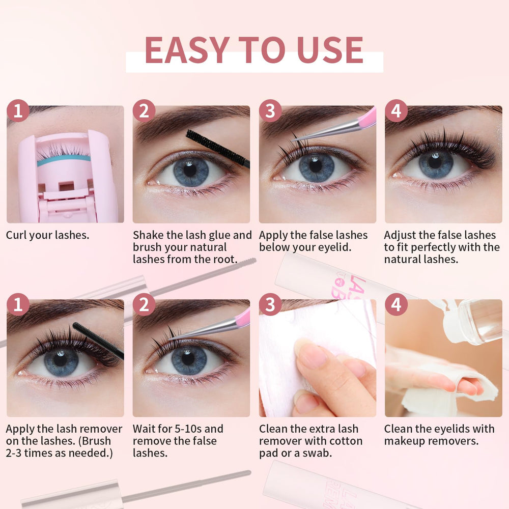 MLEN DIARY 360° mascara wand for even adhesive application and removal.