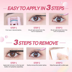 MLEN DIARY diy-application kit demonstrates quick at-home lash volume and lift