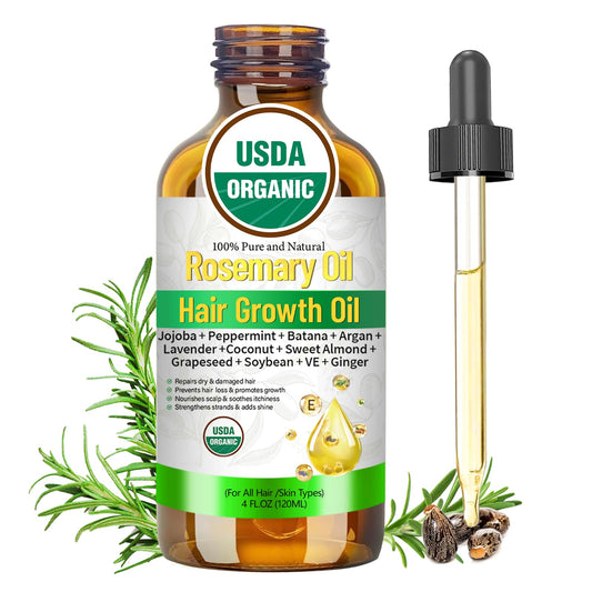 MMPANG Rosemary Oil bottle pour for easy scalp application and conditioning.