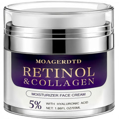 MOAGERDTD retinol collagen cream bottle highlighting anti-aging care for smoother skin
