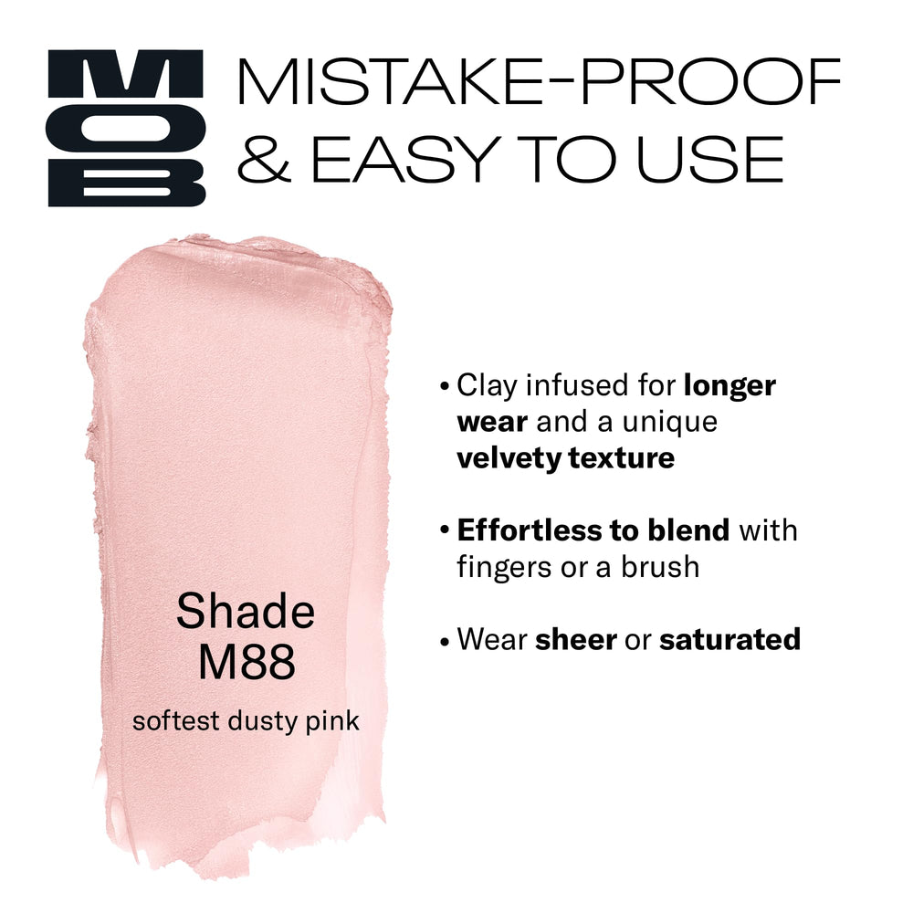 MOB Beauty M88 cream clay eye shade applied with fingers for smooth blend