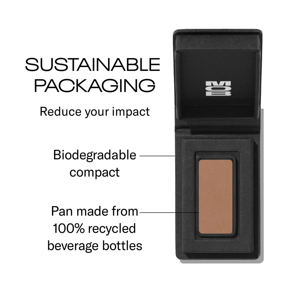 MOB Beauty M170 avocado-treated pigments deliver smooth wear and gentle adhesion.