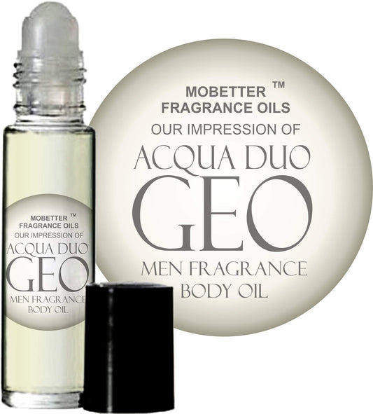 MOBETTER FRAGRANCE OILS Acqua Duo Geo roll-on bottle for on-the-go fragrance