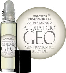 MOBETTER FRAGRANCE OILS Acqua Duo Geo roll-on bottle for on-the-go fragrance