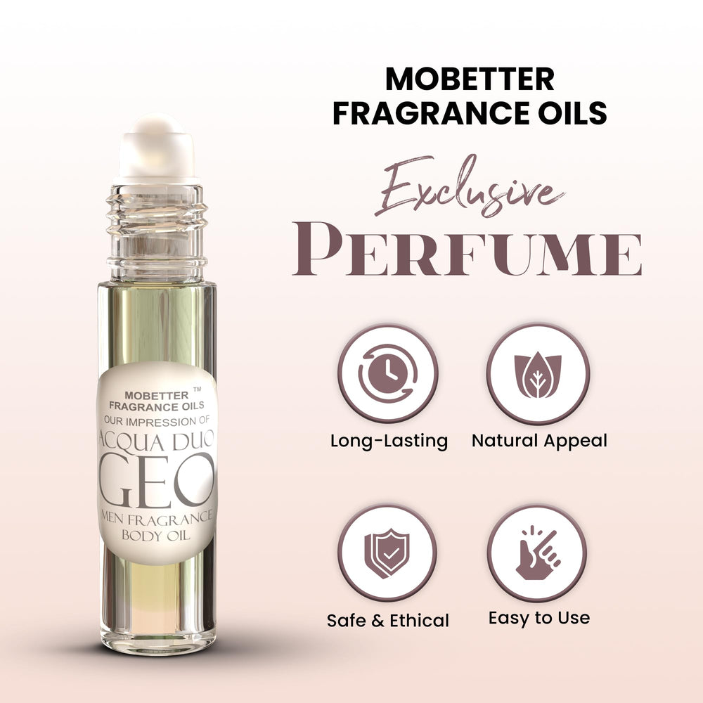 Travel-size MOBETTER Acqua Duo Geo roll-on ideal for daily scent refresh