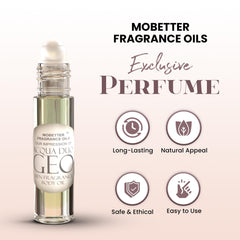 Travel-size MOBETTER Acqua Duo Geo roll-on ideal for daily scent refresh