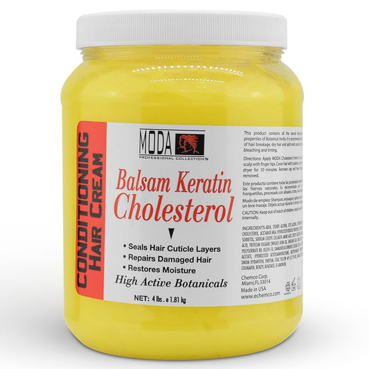 MODA Cholesterol Cream jar, rich conditioning for damaged hair.