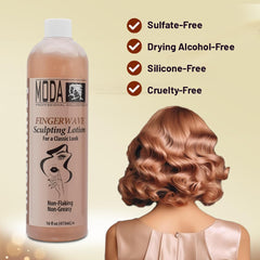 MODA Finger Wave Lotion demonstrates flexible hold without stiffness
