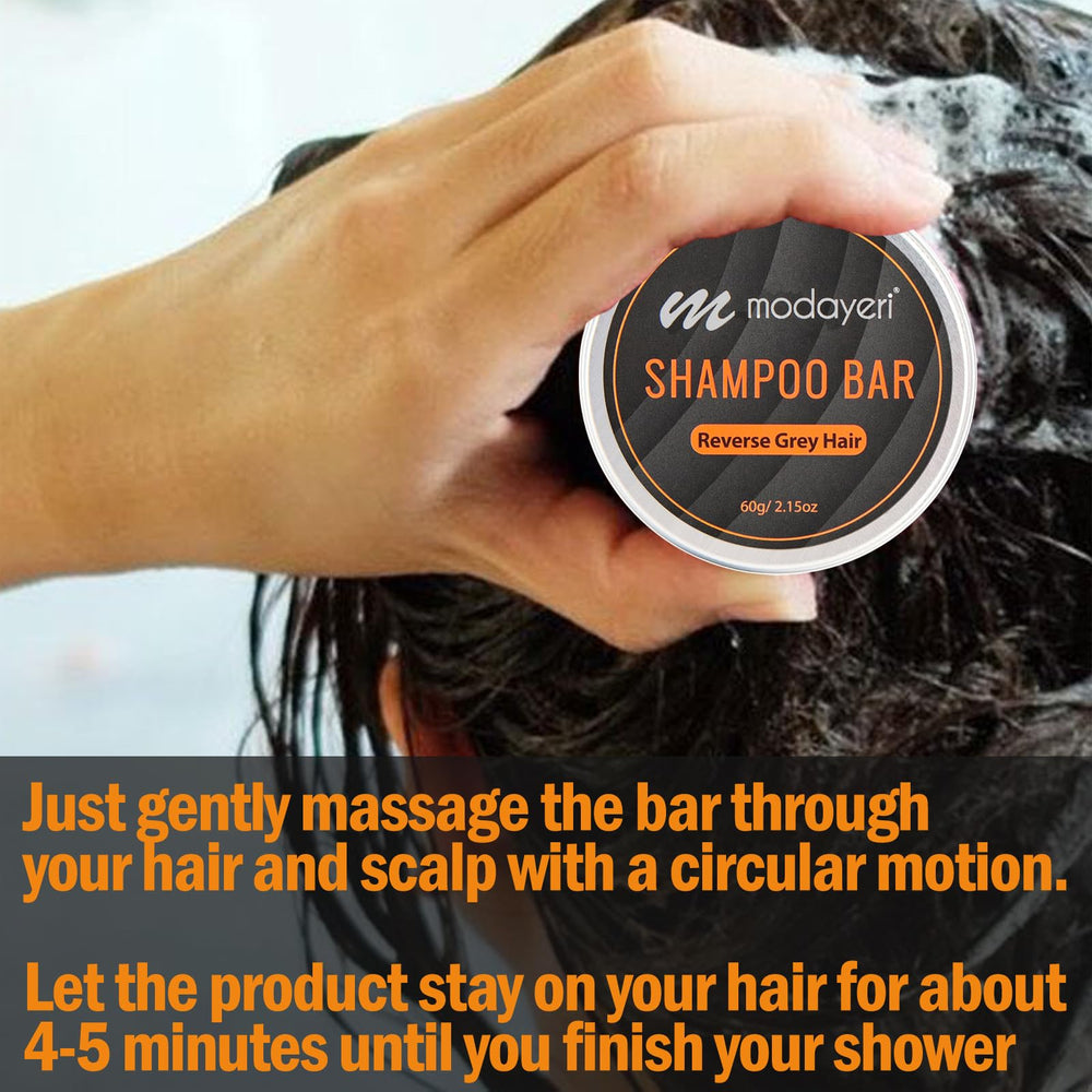 Modayeri Reverse Grey Hair Bar ingredients highlight nourishing botanicals and vitamins
