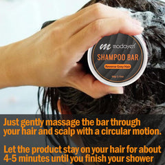 Modayeri Reverse Grey Hair Bar ingredients highlight nourishing botanicals and vitamins