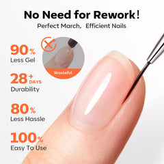 Modelones apex build and nail shaping in action on a natural nail.
