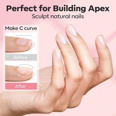 Modelones Builder Gel bottle with built-in brush for easy application.