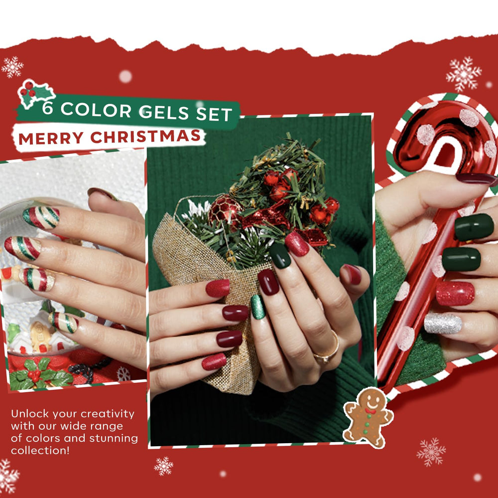 Modelones dark green acrylic powder adds rich holiday color for DIY nails.