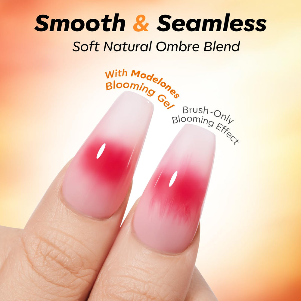 Modelones clear tortoise nail art design swatch demonstrates tortoise marble style.