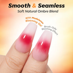 Modelones clear tortoise nail art design swatch demonstrates tortoise marble style.