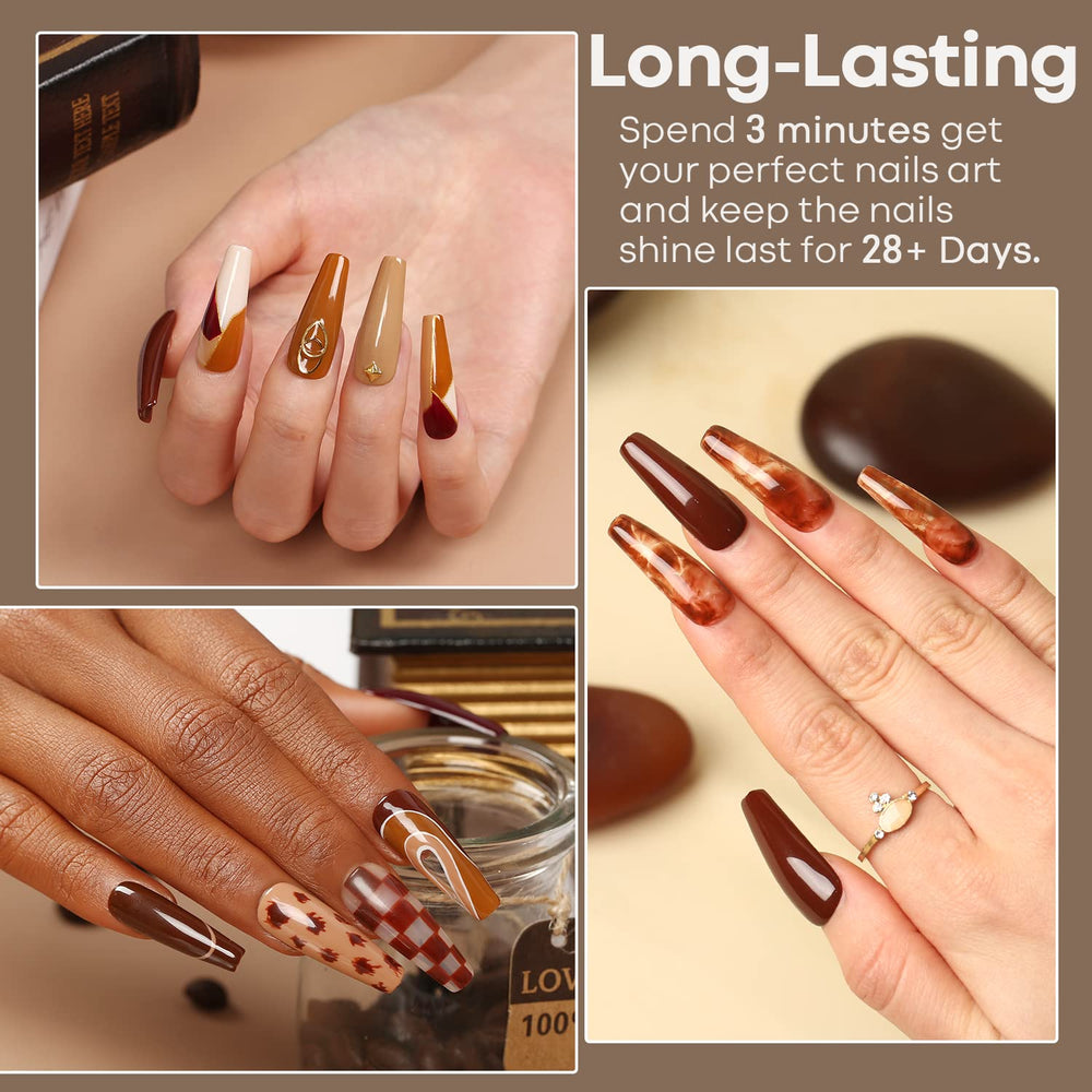 Modelones gel polish with color window design assists quick shade selection.