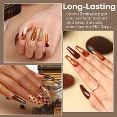 Modelones gel polish with color window design assists quick shade selection.