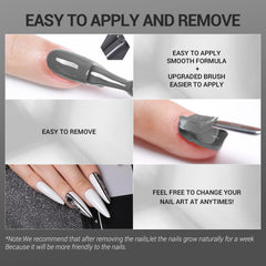 Modelones cruelty-free gel polish info card communicates safety-focused benefits.