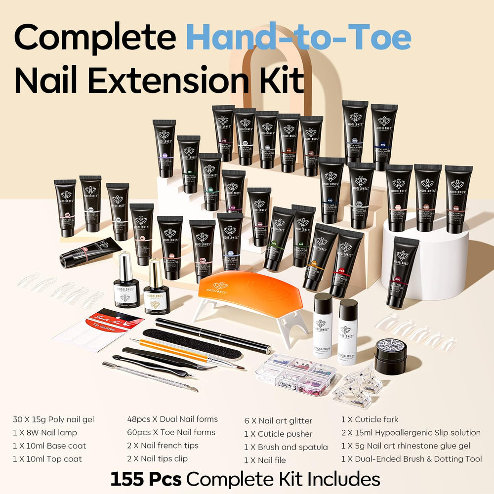 Modelones Dual Nail Forms 48pc for customizable extensions and shapes