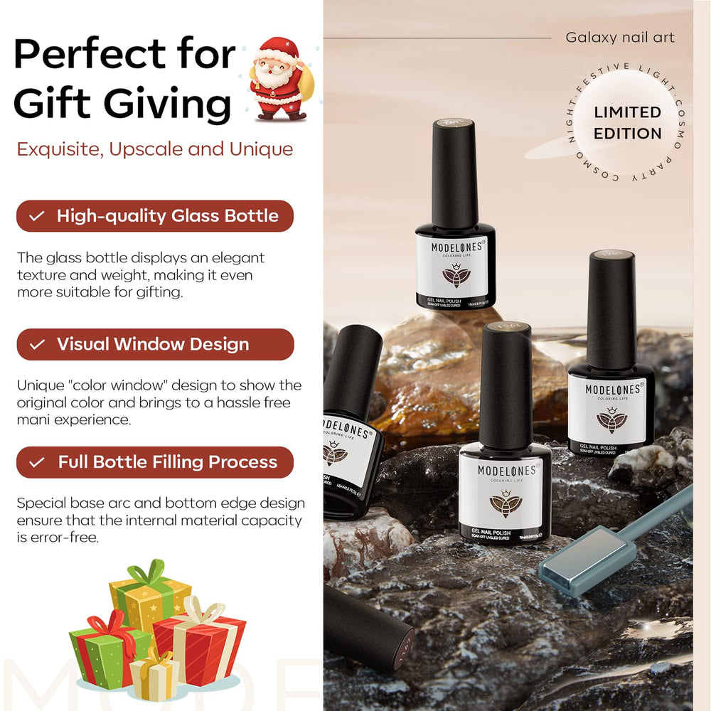 Modelones easy glide brush helps precise application for quick nails