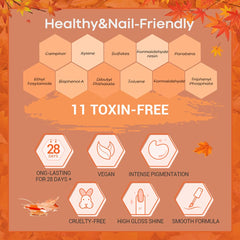 Modelones fall collection box displays diverse shades for seasonal nails.