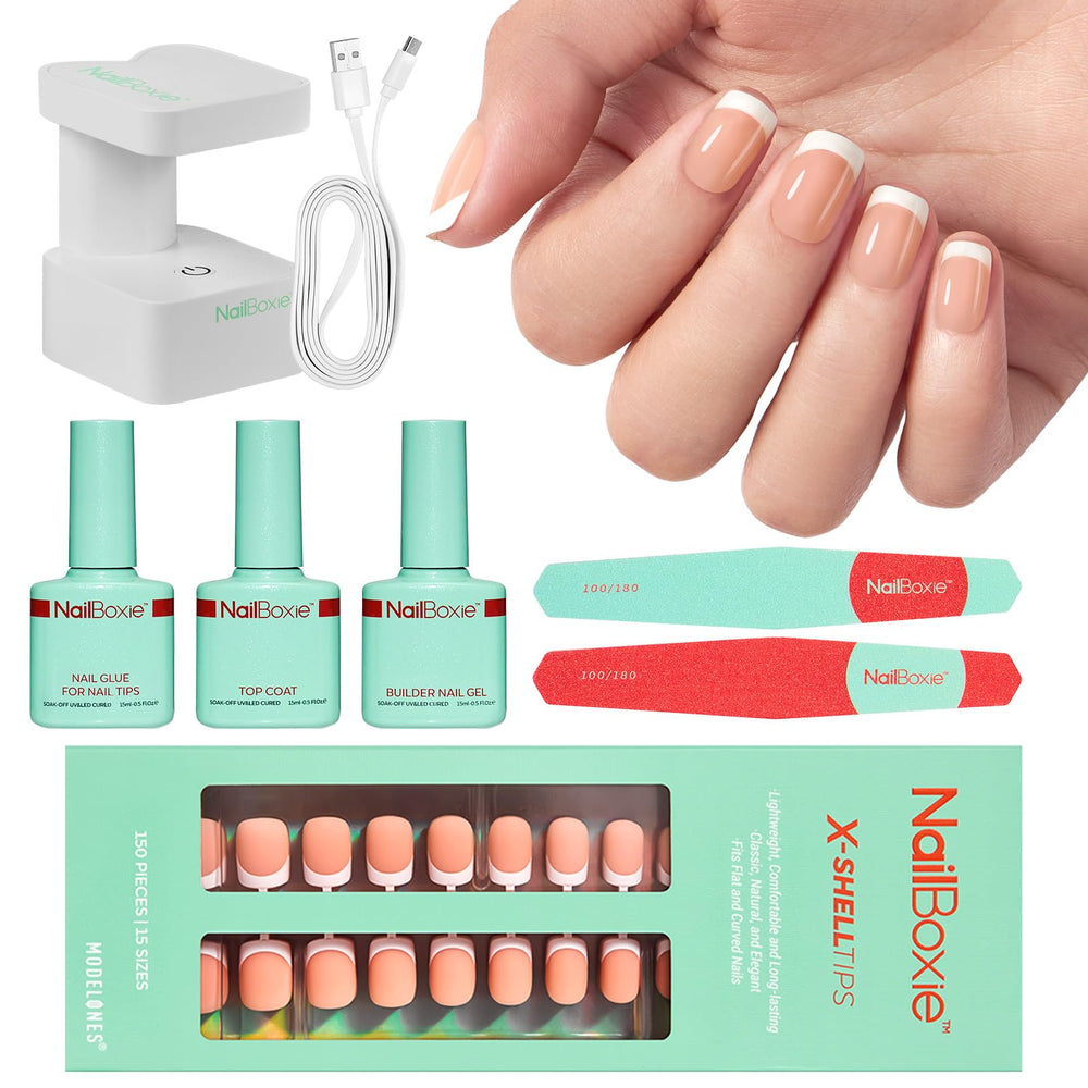 Modelones gel nail kit with LED lamp for quick at-home manicures.