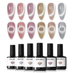 Modelones gel polish cat eye magnet effect close-up for depth