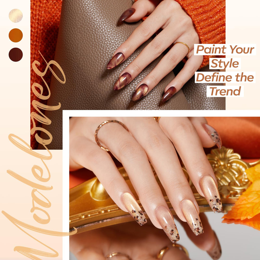 Modelones leopard-print drawing using liner pen for bold nail art