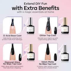 Modelones glossy top coat delivers a fast-drying high-gloss finish.