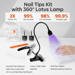 Modelones gooseneck lamp with clamp enables precise lamp positioning.