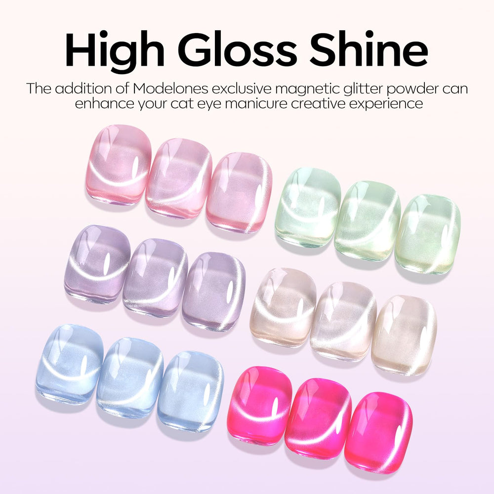 Green cat eye gel polish offers fresh, nature-inspired shades