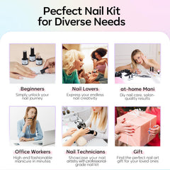 Modelones LED soak-off nail kit enables easy removal.