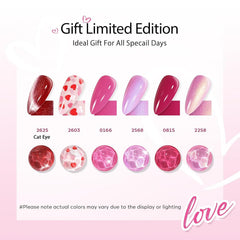 Modelones love-heart glitter gel polish for romantic, eye-catching accents.