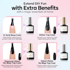 Modelones matte top coat provides a modern velvet texture.