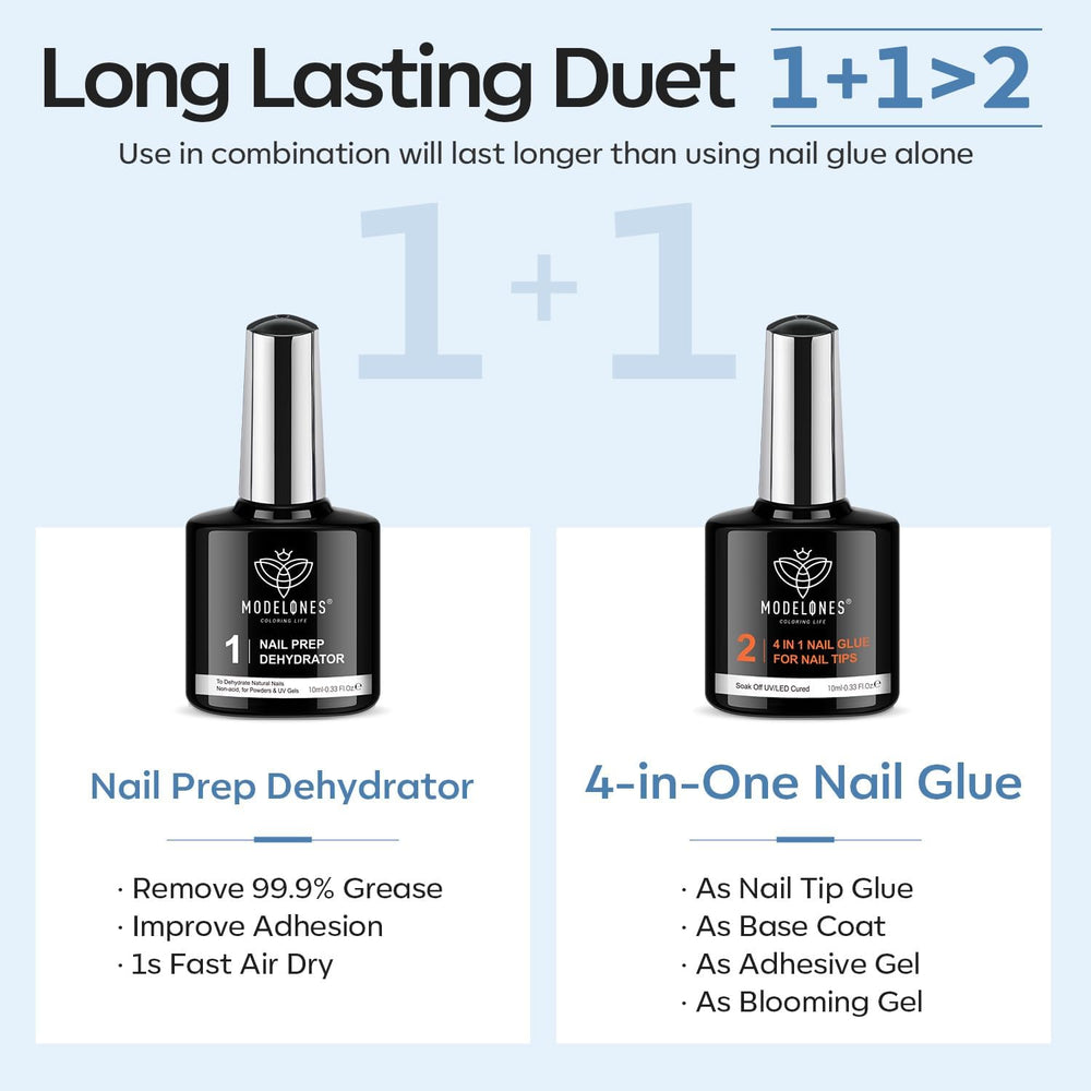 Modelones nail dehydrator preps nails for stronger adhesion