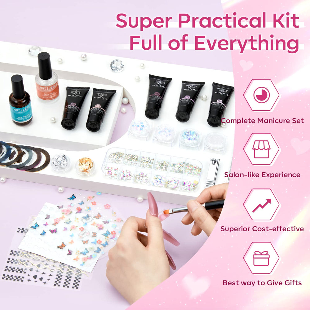 Modelones nail prep dehydrate kit for clean adhesion and longer wear.