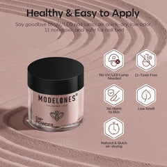 Modelones nail tools kit with tray and brush for professional home manicures.