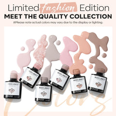 Modelones nude gel polish palette swatches highlight skin-tone neutrals for daily wear