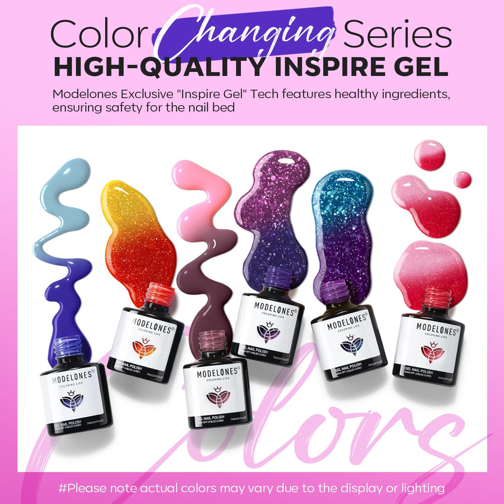Modelones ombre cocktail-inspired gels create eye-catching gradients and color shifts.