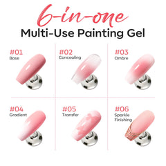 French tip stickers paired with Modelones Pat Painting Gel for clean tips