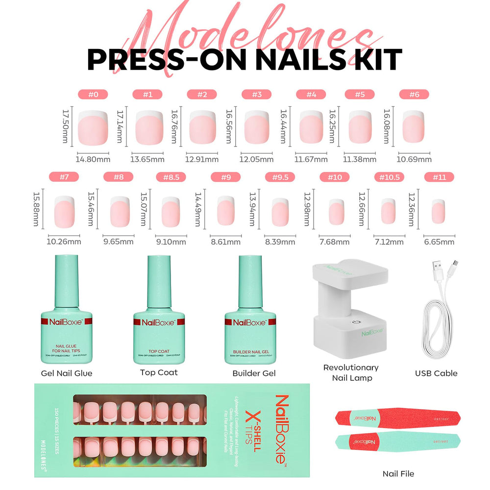 Modelones pre-colored nail tips variety for easy DIY nail art