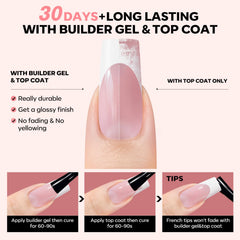 Modelones press on nails with natural base for seamless everyday wear.