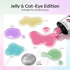 Modelones silver cat-eye gel bottle showing magnetic shimmer for depth.