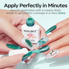 Modelones silver-green 9D cat eye effect seen from different angles