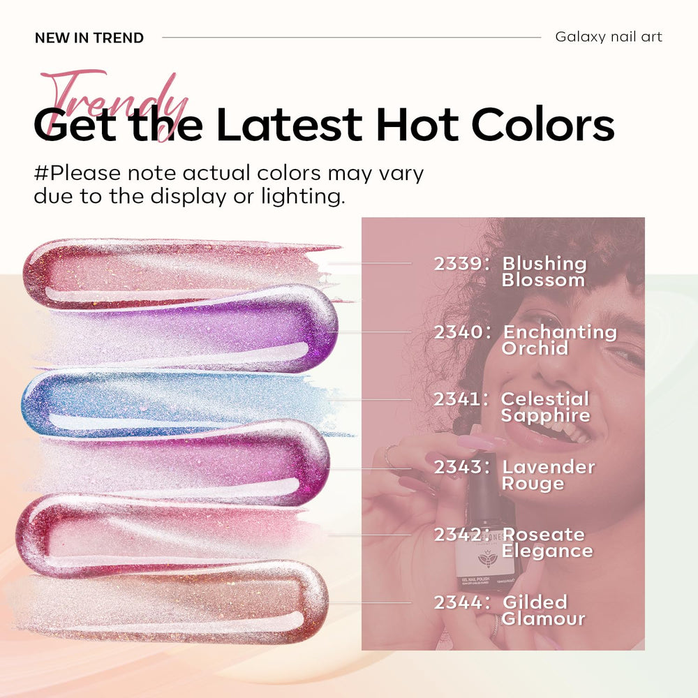 Six-color Modelones gel polish variety for versatile daily and special looks.