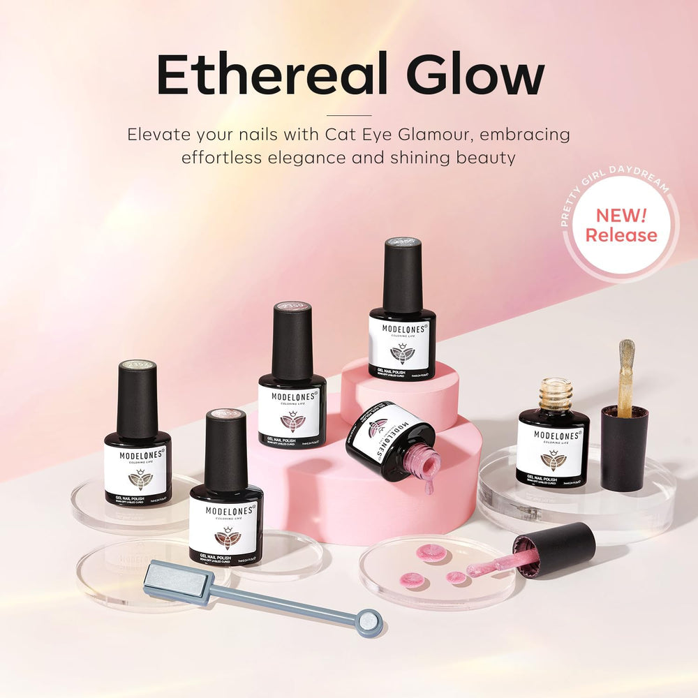 Modelones soak-off gel for easy removal without damage.